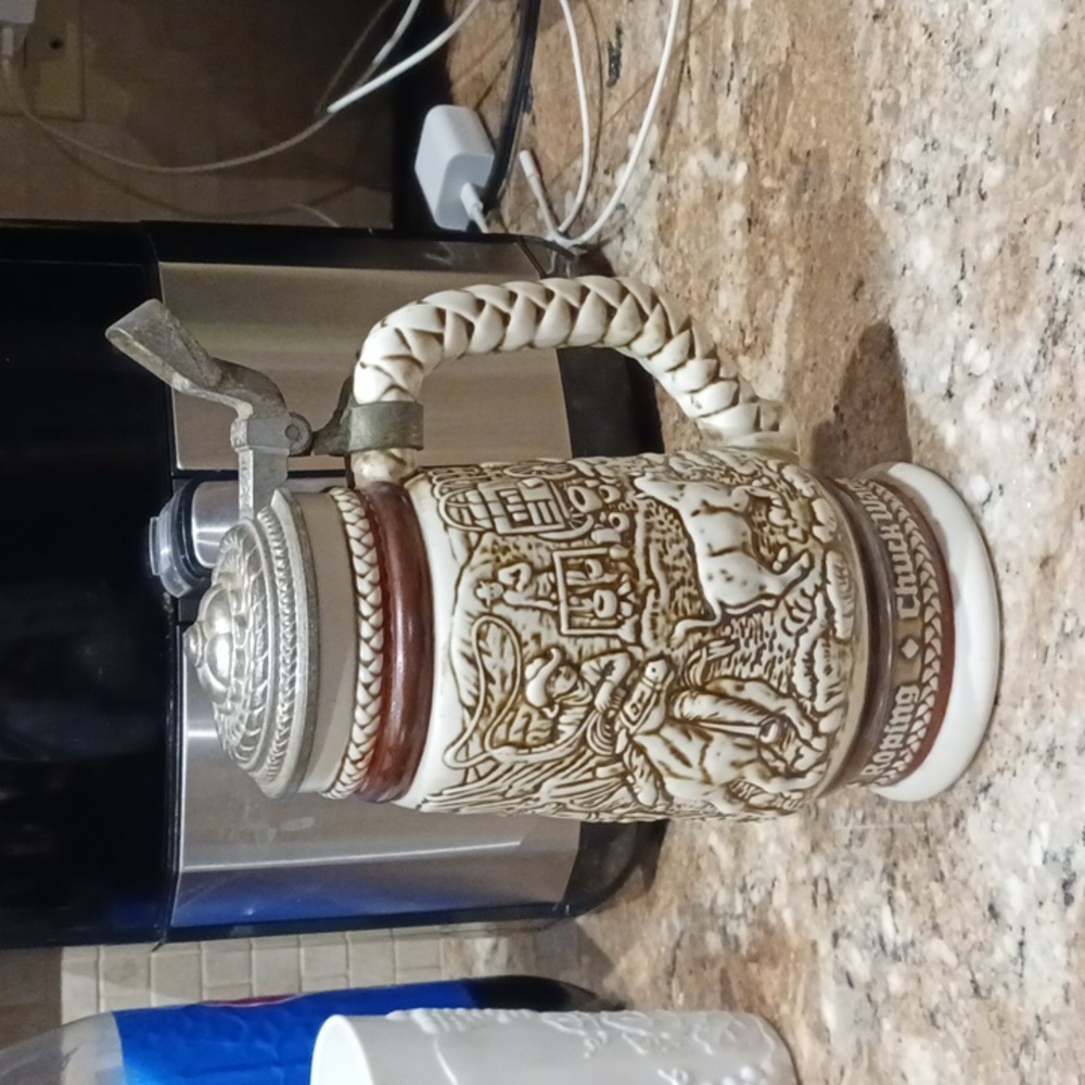 Vintage 1980 Avon 'American West CattleDrive' Handcrafted Collectible Beer Stein